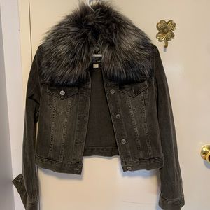 Michael Kors Denim Jacket w/ removable fur